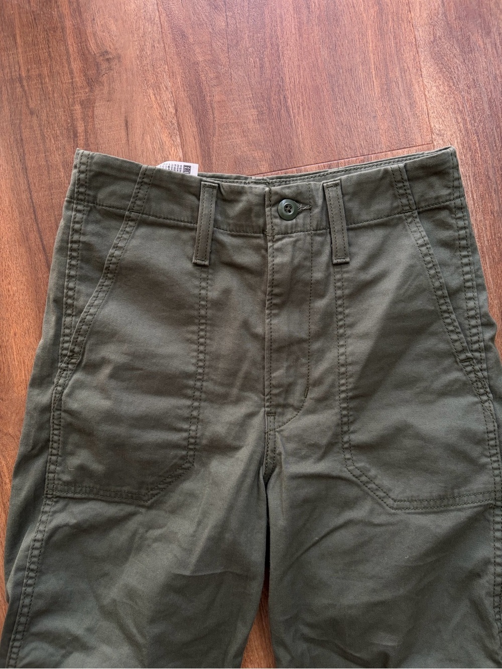 Levi’s Utility Carpenter Pants Olive Green Straight Leg Cotton Workwear Khaki - Picture 4 of 12